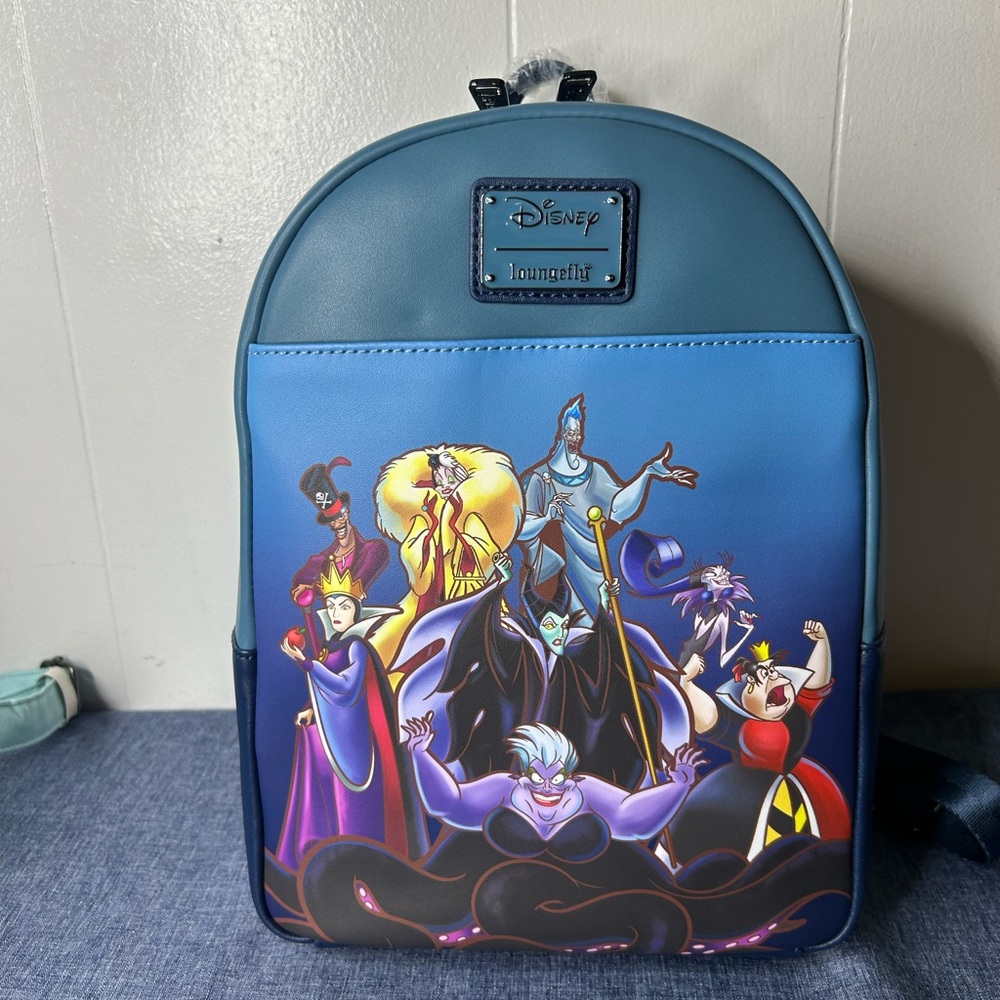 Loungefly Disney Villains Blue Backpack